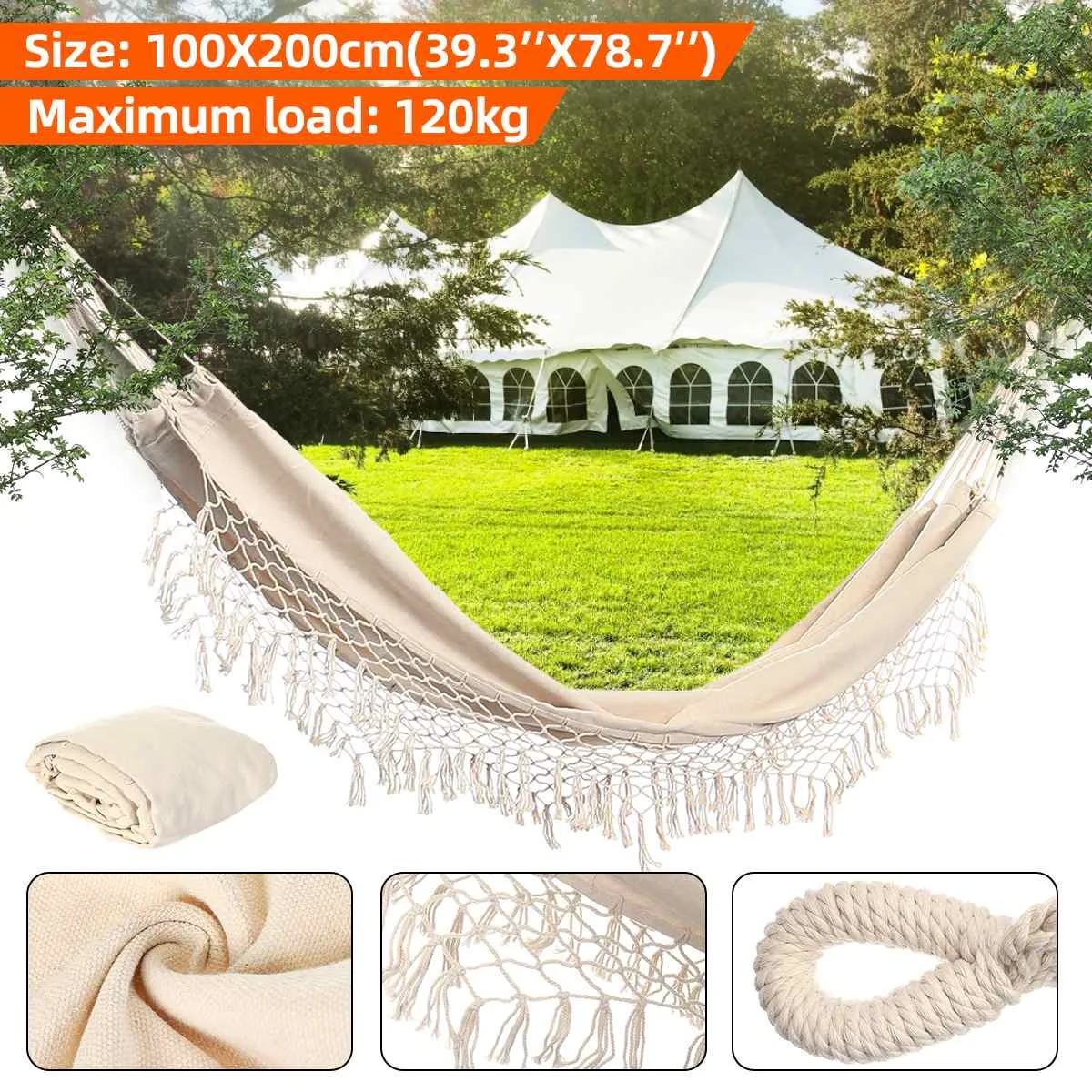 

Hammock Chair Outdoor Indoor Garden Bedroom Furniture Outdoor Hanging Chair For Child Adult Safety Camping Swing Chair