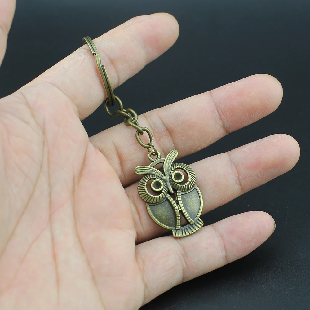 Hapiship 2018 женские/мужские Модные Винтажные бронзовые брелки с совой для ключей из