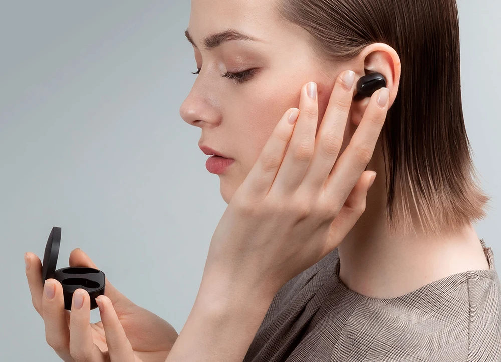 Xiaomi Redmi Airdots TWS Bluetooth 5.0 Earphone Stereo Wireless Active Noise Cancellation With Mic Handsfree Earbuds AI Control |