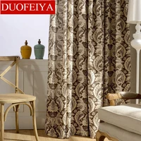modern minimalist american style village cotton linen printed curtains for living dining room bedroom