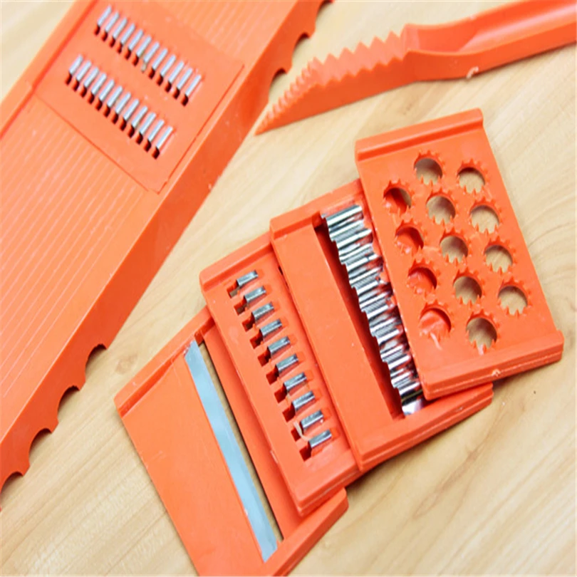 6 в 1 пластиковый овощной нож для резки фруктов регулируемые лезвия из