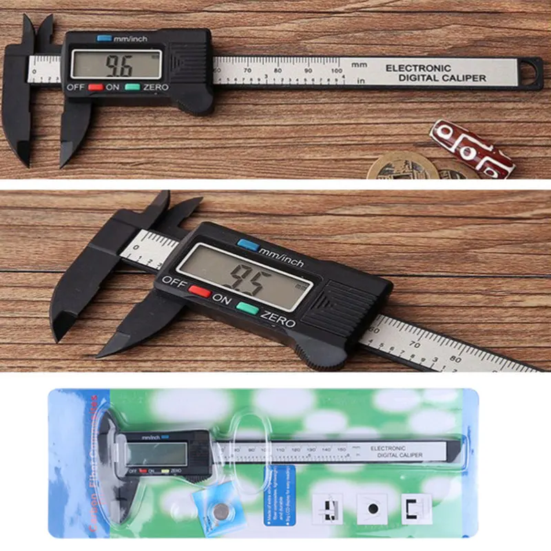 Digital Caliper 4 Inch Electronic Vernier 100mm Calliper Micrometer Ruler Measuring Tool 0.1mm | Инструменты