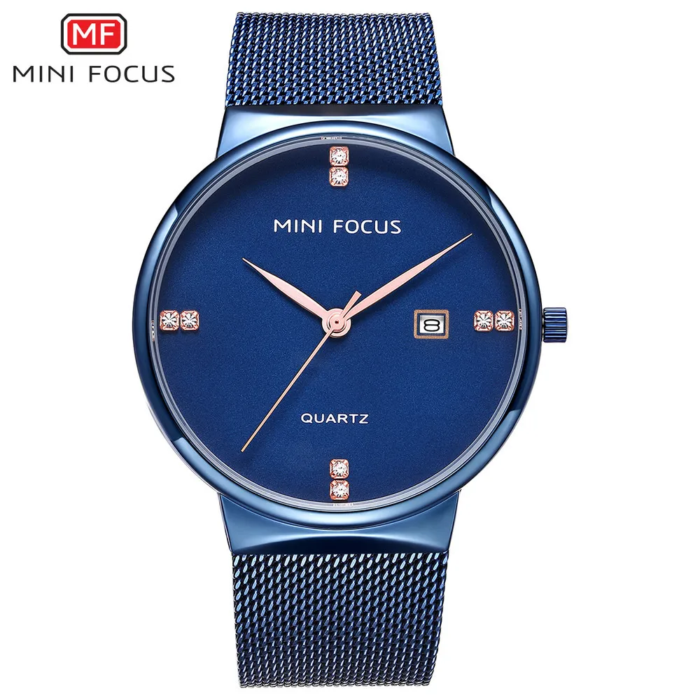 

MINI FOCUS men's quartz watch MF0181G fashion minimalist style rhinestone decoration business men's watch