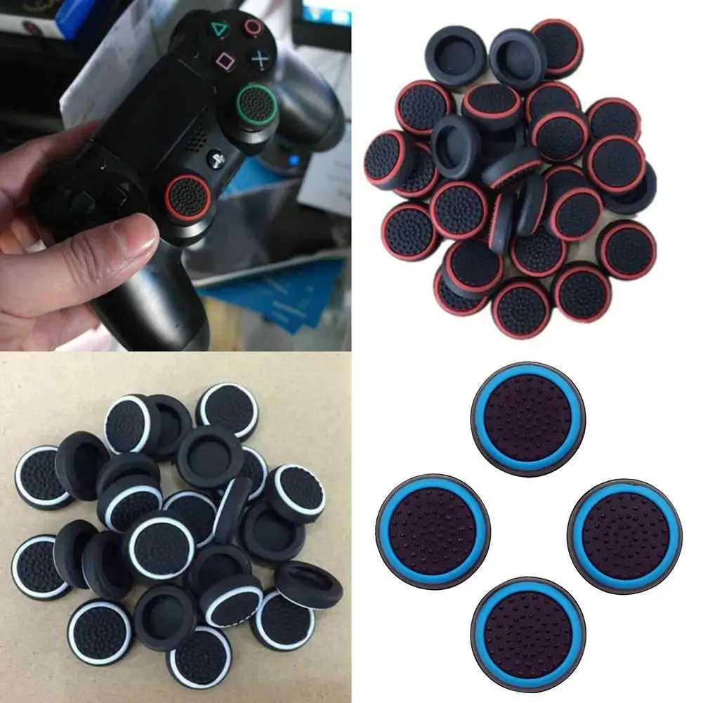 

4Pcs Controller Thumb Silicone Stick Grip Cap Cover for PS3 PS4 PS5 XBOX one/360/series x Switch Pro Controllers Game Accessory