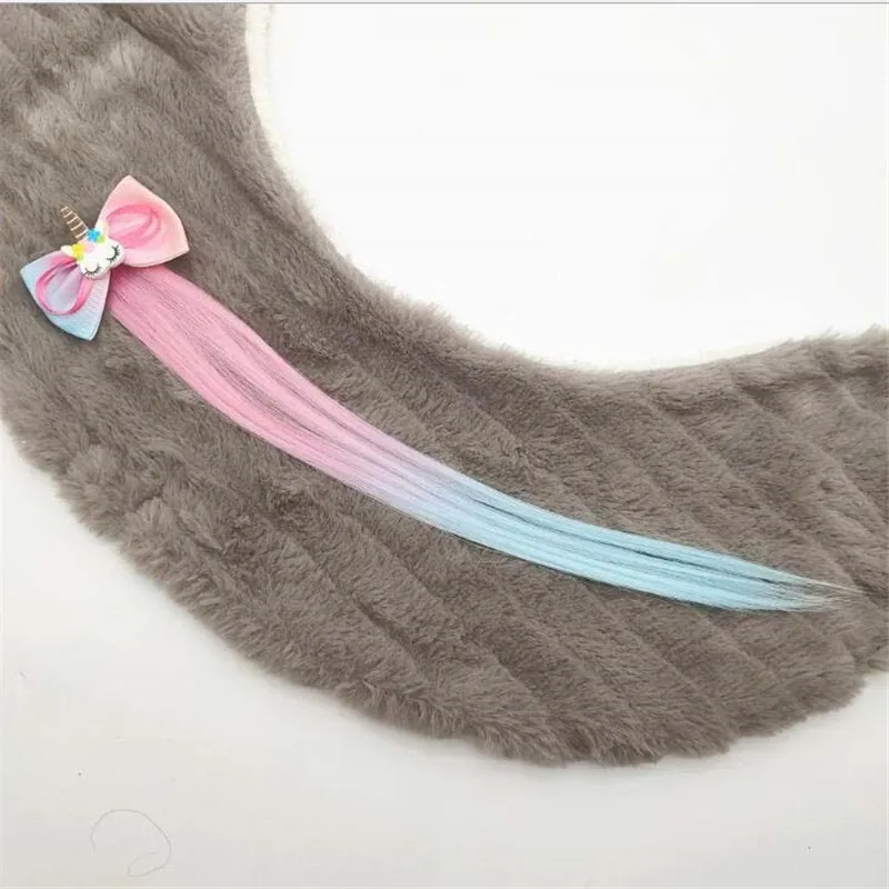 Аксессуары для волос девочек детские заколки с блестками крылья единорог бант