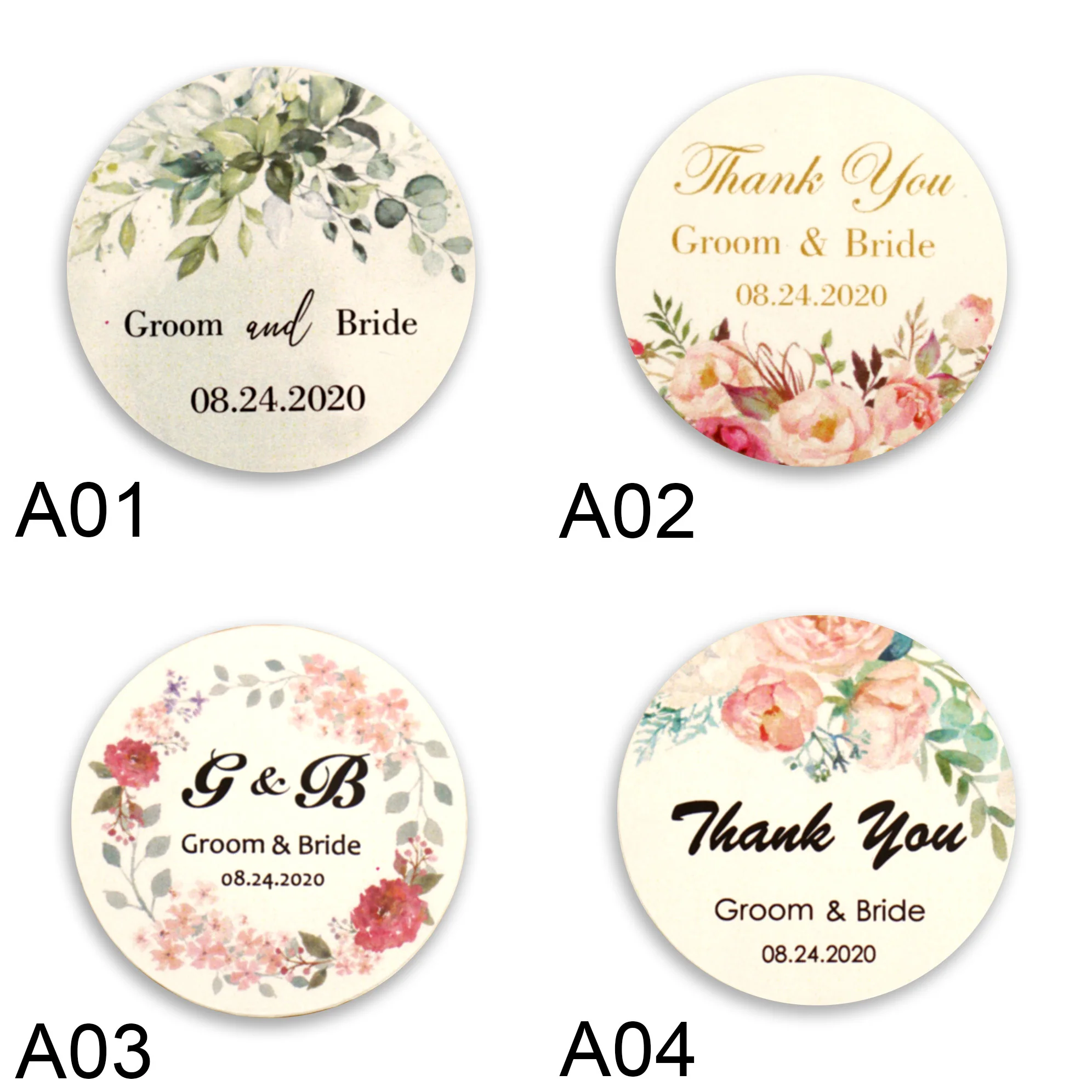 96 шт. 6 см индивидуальные круглые свадебные наклейки персонализированные