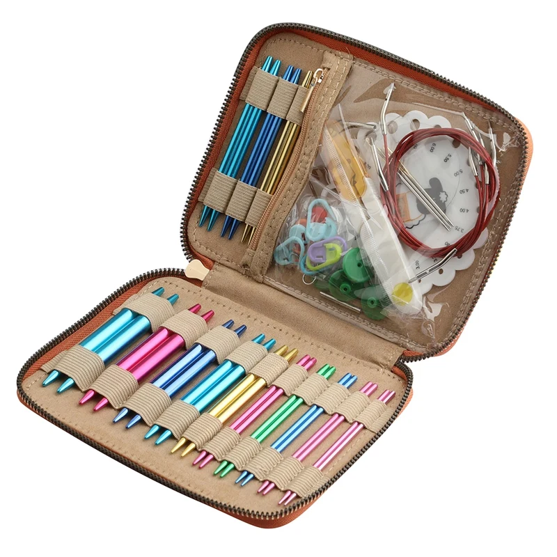 

Circular Knitting Needles Set Interchangeable Crochet Needles for Crochet Yarn Knitting Accessories Kit for Beginners