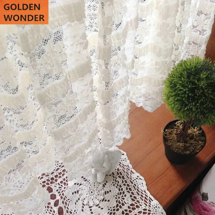 Элегантные кружевные короткие шторы дверь окно кухня кафе пасторальные кофейные