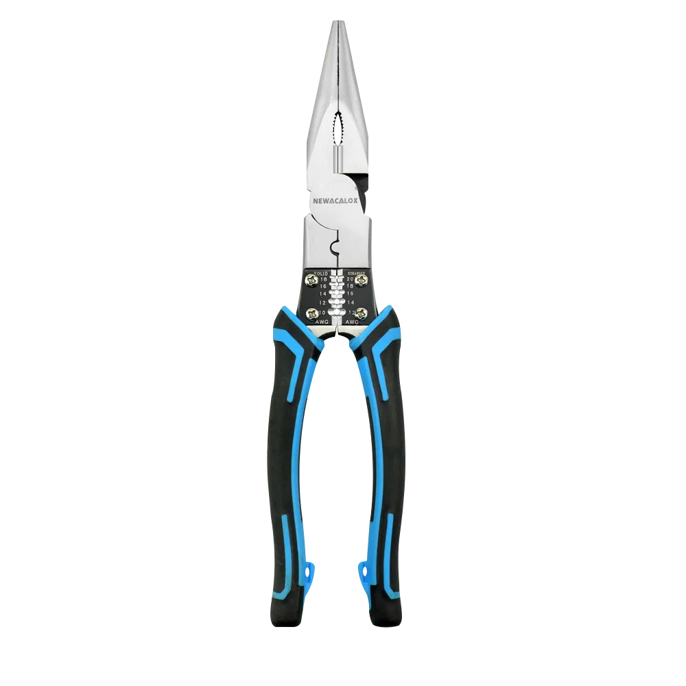 Long Nose Pliers Набор многофункциональных плоскогубцев NEWACALOX 8 дюймов, комбинированные плоскогубцы, щипцы для зачистки проводов/щипцы/резак, прочные плоскогубцы, диагональные плоскогубцы, ручные инструменты - Цвет: Long Nose Pliers