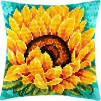 latch hook cushion yarn for cushion cover flower pillow case sofa cushion printed canvas pillow home decorative