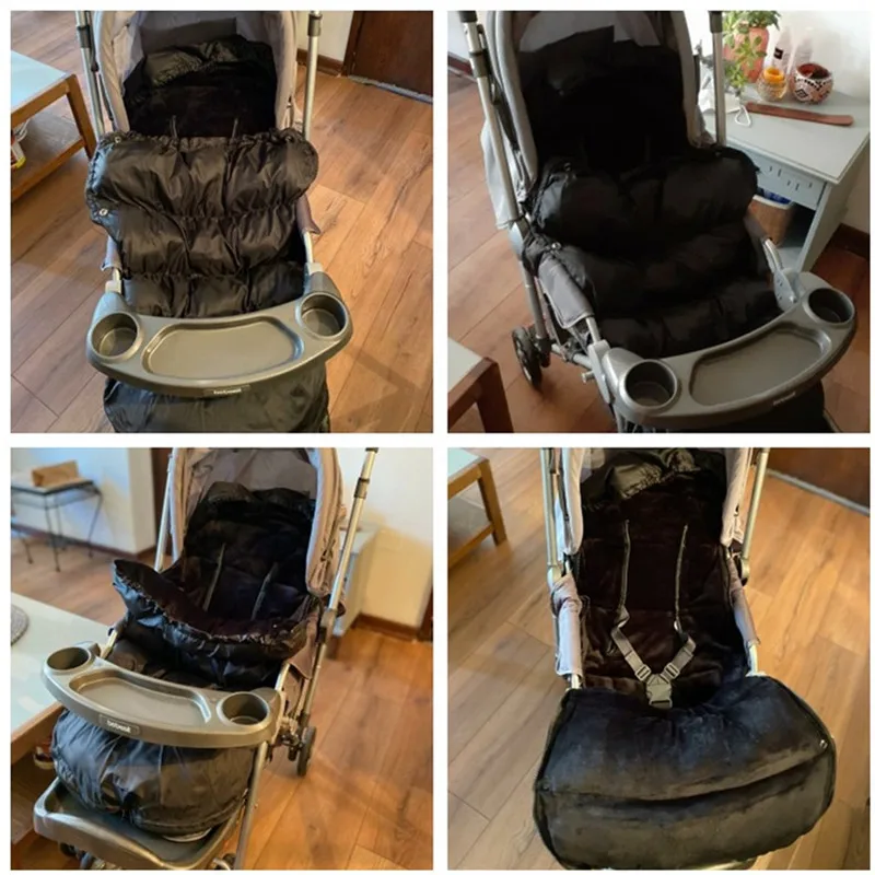 

Baby Stroller Sleeping Bag Winter baby Sleepsack For Infant Warm Thick Plus velvet Footmuff For Pram Newborn Wheelchair Envelope