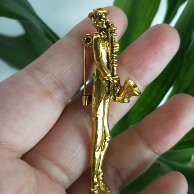 Blucome яркие броши в виде саксофона для музыкальной игры корсаж женщин и мужчин