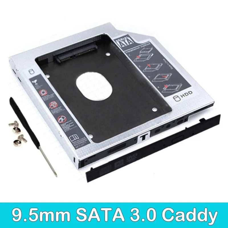 

Адаптер для установки второго жесткого диска 9,5 мм 12,7 мм SATA 3,0 Optibay