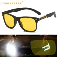 rivet polarized night vision sunglasses men women trendy tr90 frame driving sun glasses yellow lens shades oculos masculino