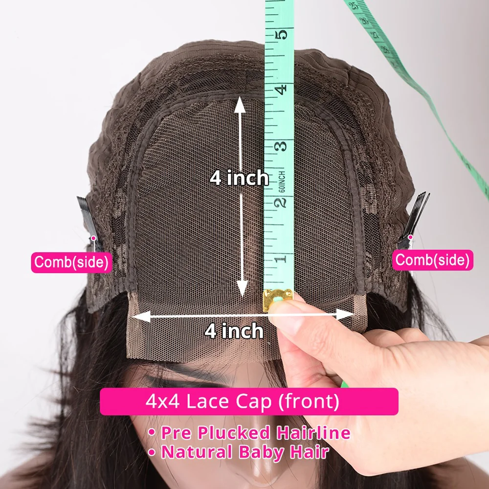 5x5 парик с закрытием Бразильский объемный волнистый кружевной передний 180% 30