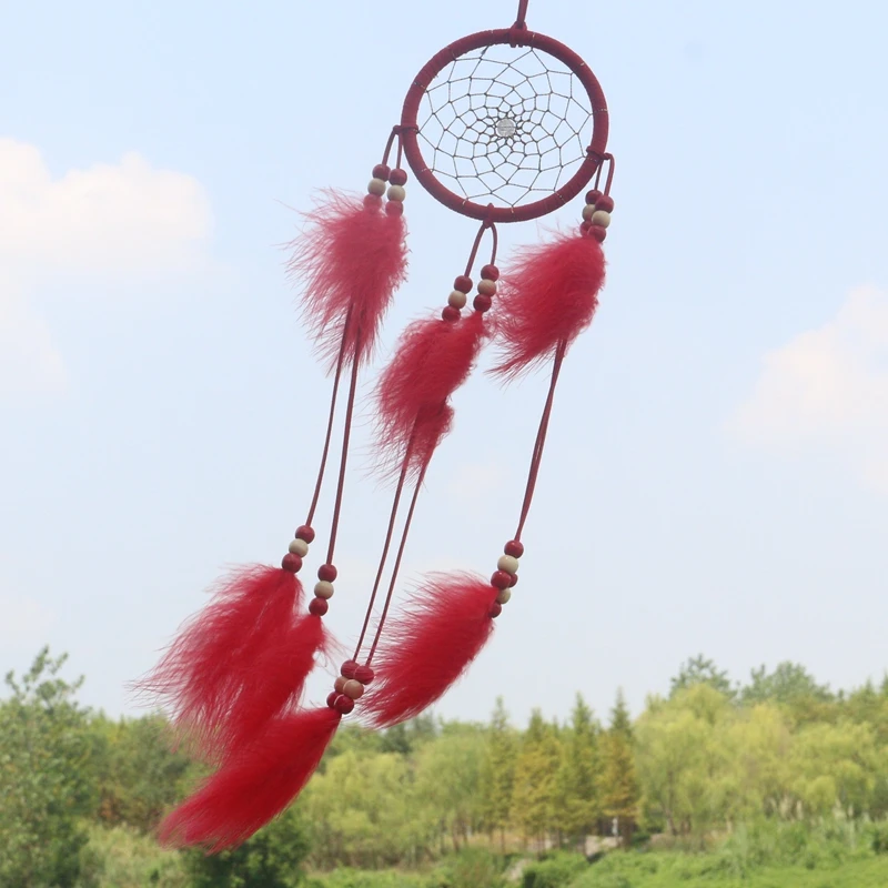 Винтажный Ловец перьев сетка для украшения дома индийский снов ретро перо