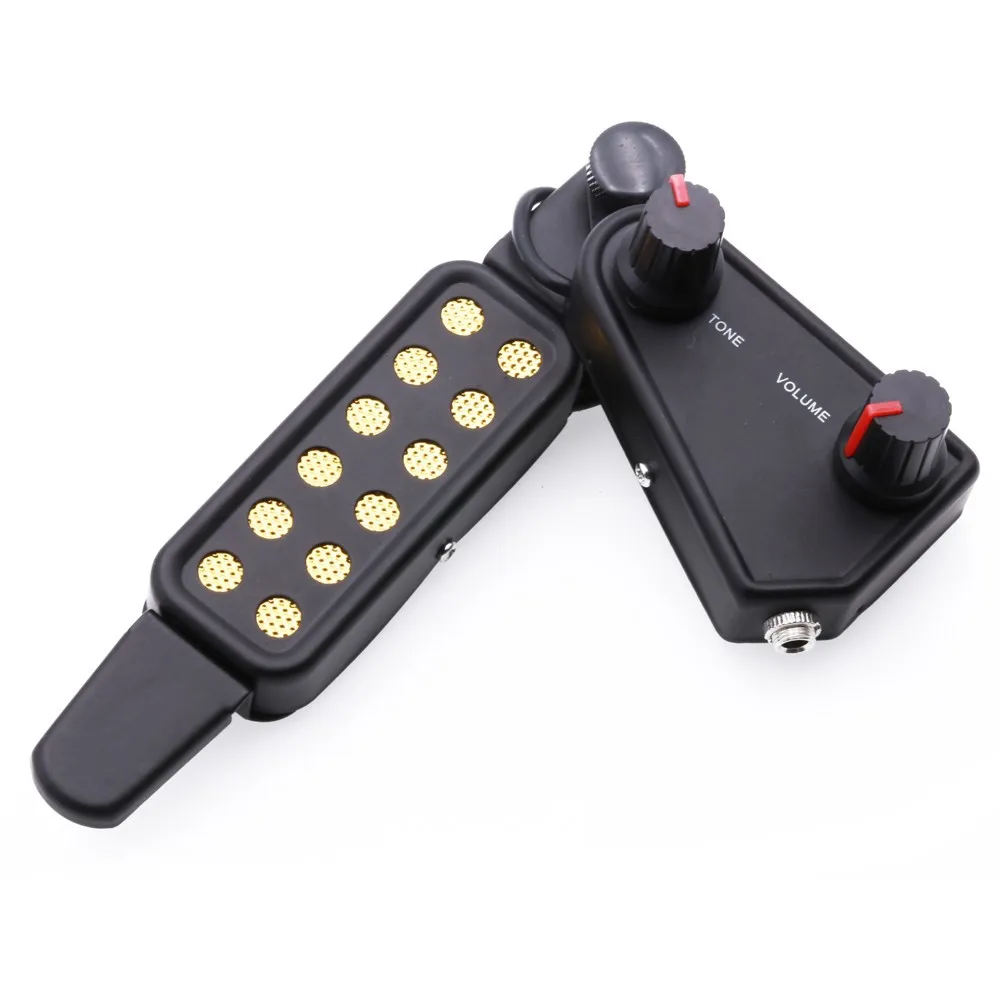 Acoustic Guitar 12-hole Magnetic Sound Hole Free Pickup With Tone And Volume Control | Спорт и развлечения