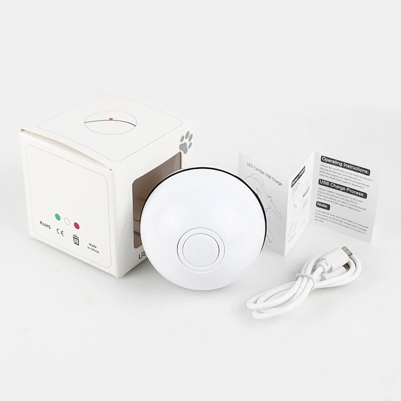 Smart Interactive Cat Play and Toys Ball Usb перезаряжаемая Автоматическая вращающаяся электронная