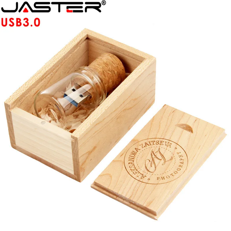 JASTER USB 3 0 стеклянная бутылка для дрифта с пробкой флеш накопитель флешка 4 ГБ 8 16 32 64