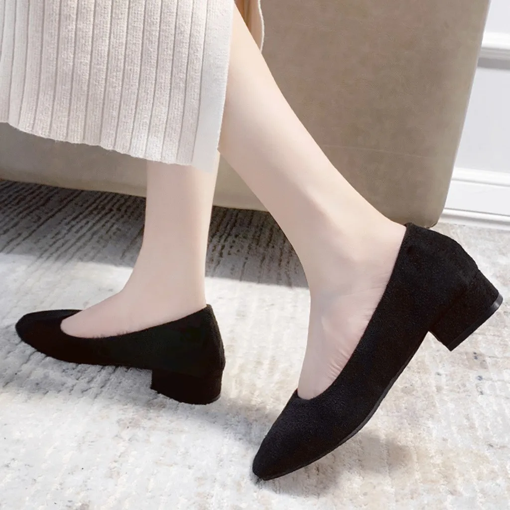 Женская обувь повседневная женская в горошек на низком квадратном каблуке