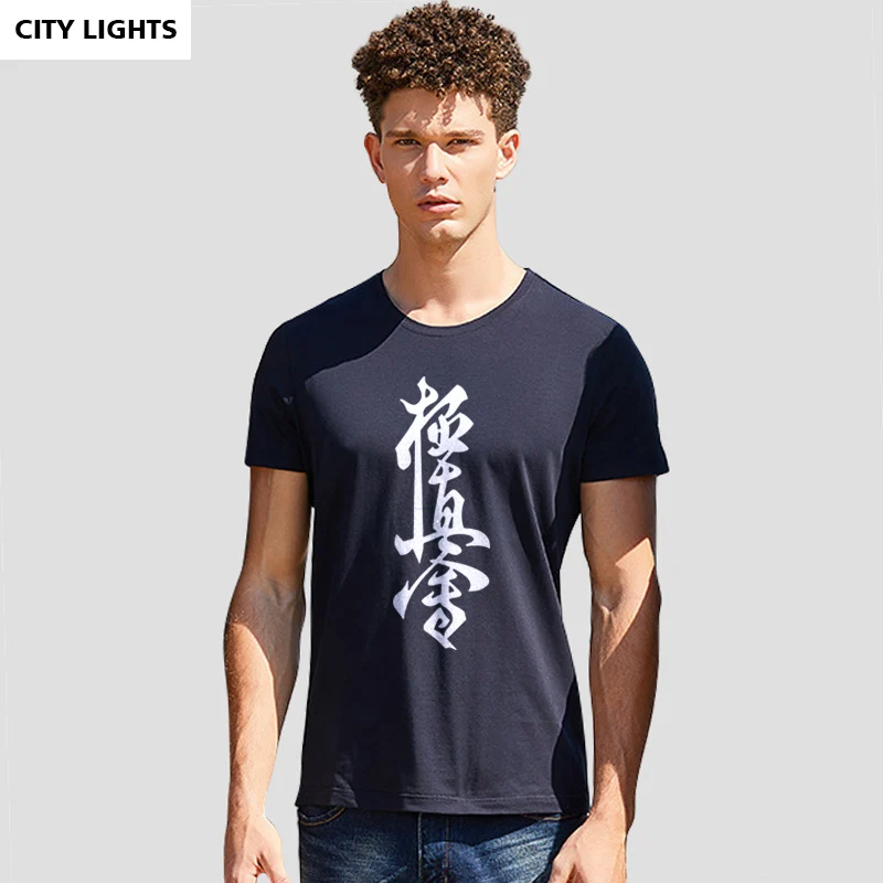 

2021 Summer New Arrival Casual Tops Plus Size Streetwear Kyokushin Karate Cotton T Shirt Men's Short Sleeve O-Neck T-Shirts