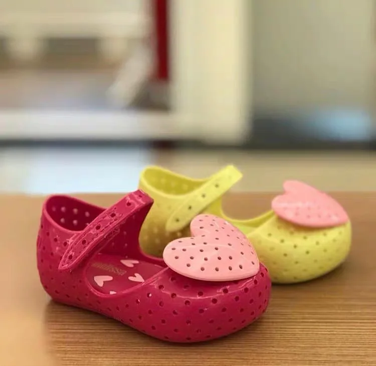Наряд для родителей и ребенка обувь Melissa Девушка желе детские сандалии, босоножки Melissa/Детские сандалии, пляжная обувь на нескользящей подошве