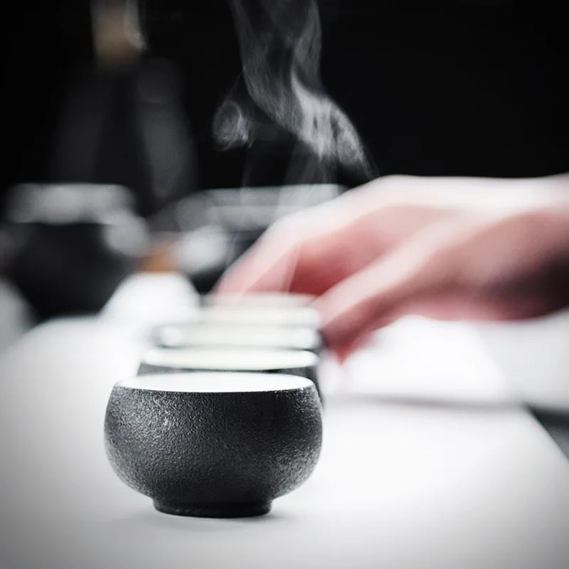 Грубая гончарная керамика Black Zen в японском стиле чайный набор кунг фу чайная