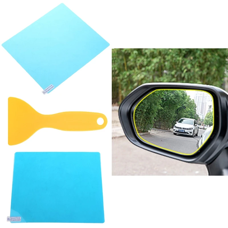 

2 Pcs Car Car Rearview Mirror protective Rain proof Rainproof Film Car Anti fog Waterproof Film Membrane Car Sticker