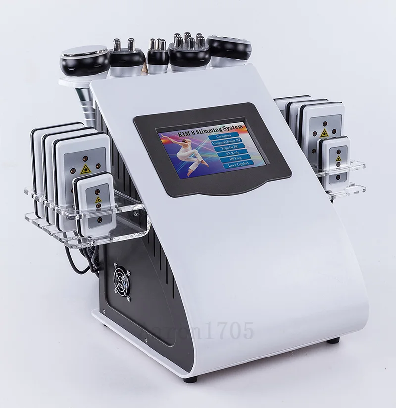 

Stock In USA 40K Ultrasonic Cavitation Machine 8 Pads Liposuction LLLT Lipo Laser RF Vacuum Cavi Slimming Skin Care Salon