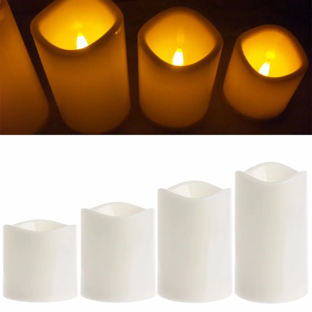 

Romantic Flameless LED Electronic Candles Light Wedding Scented Wax Home Decor