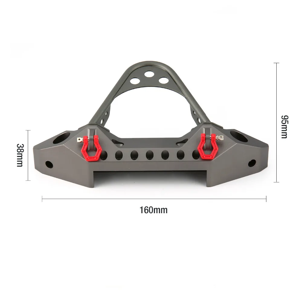 

Metal Steel Front Bumper with LED Lights for Traxxas Axial SCX10 RC Off-road Crawler Car Spare Parts Accessories Component