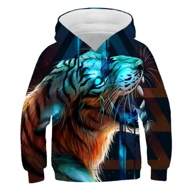 

2020 Animal The Wolf Kids Sweatshirts For Boys Girls Autumn Winter Children Hoodies Long Sleeve Hooded Kids Pullover Sportswear