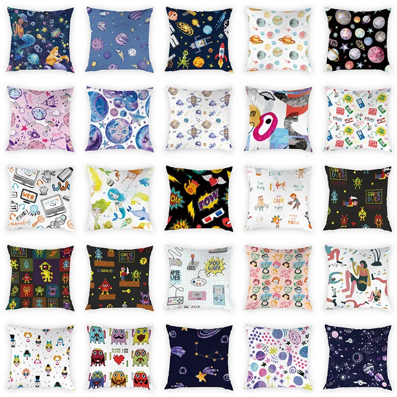 45*45 см Новый дизайн пикселей подушка для игр крышка с символическим узорным