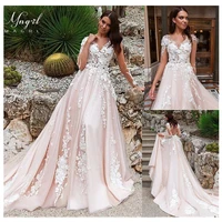 mngrl bridal dresses luxury retro white lace 3d flower wedding gown v neck long sleeve backless wedding dress plus size
