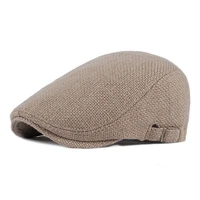 men women cotton linen berets sombrero hombre outdoor travel solid gatsby cap lvy hat driving flat cabbie newsboy cap