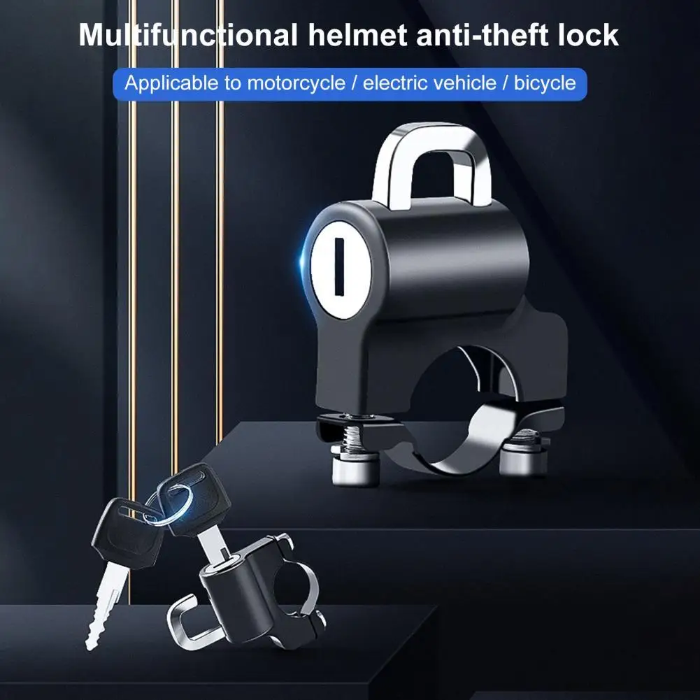 

Metal Helmet Lock Solid Waterproof High Strength Anti-theft Helmet Lock for Cycling