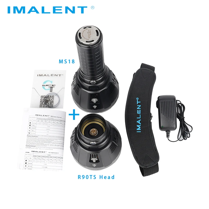 IMALENT MS18 светодиодный фонарик с головкой набор R90TS CREE XHP70.2 100000 лм умная зарядка |