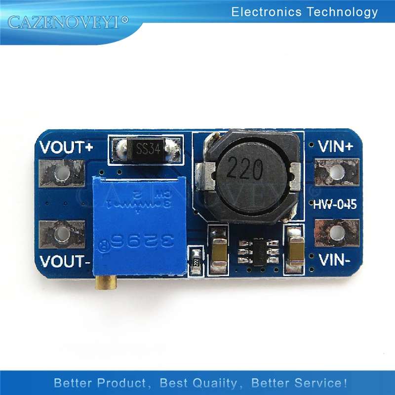 MT3608 DC Регулируемый модуль повышения напряжения 2A Повышающая пластина Повышающий