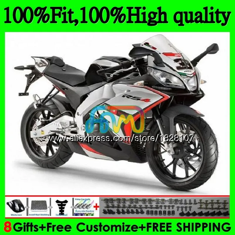 

Injection For Aprilia RS4 RS-125 RS125 12 13 14 15 16 62BS.76 RS125R Silvery blk RSV125 RS 125 2012 2013 2014 2015 2016 Fairing