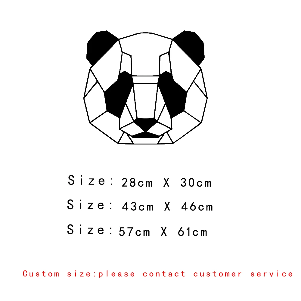 Красивые геометрические настенные наклейки с пандой виниловые материалы для