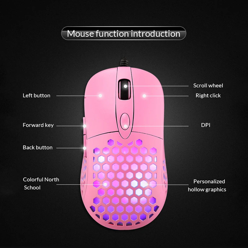 

Computer Mouse Professional Gaming Mouse Ergonomic Optical Wired Light Weight Mouse 1600 Dpi High Quality Computer Mouse