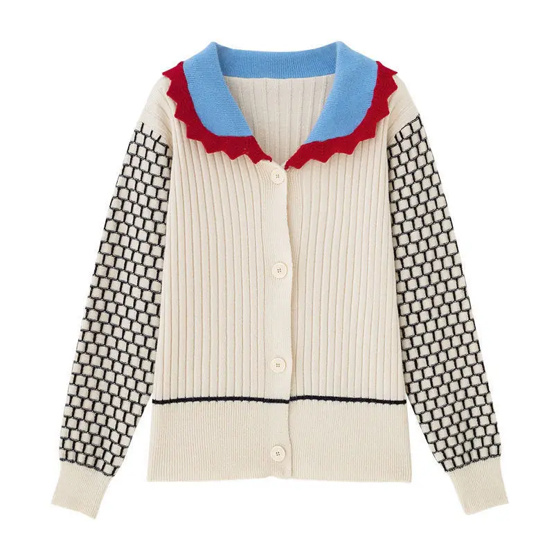 

Autumn new knitwear women's long sleeve jacket women's joker loose early autumn students small retro sweater cardigan