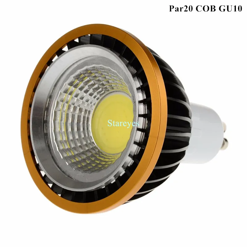 Фото 1 шт., светодиодная лампа COB Par20 E27, GU10, B22, E14, 110 В, 220 В, 3 Вт, 5 Вт, 7 Вт, с регулируемой яркостью, светодиодный прожексветильник P20 №3