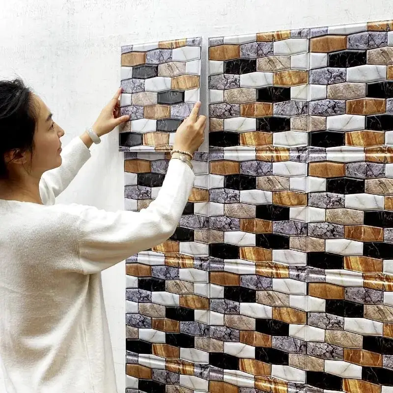 

5 шт., водонепроницаемые самоклеящиеся 3D-наклейки на стену, 30 х30 см