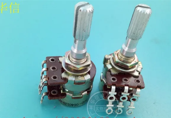 

2pcs For ALPS 16 type with stepping 10 points double potentiometer B50K handle length 25MM flower