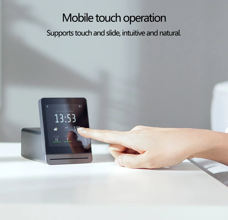 Xiaomi Mijia прозрачный травяной воздушный детектор 3," IPS сенсорный экран полный монитор PM2.5 приложение управление Крытый Открытый детектор воздуха