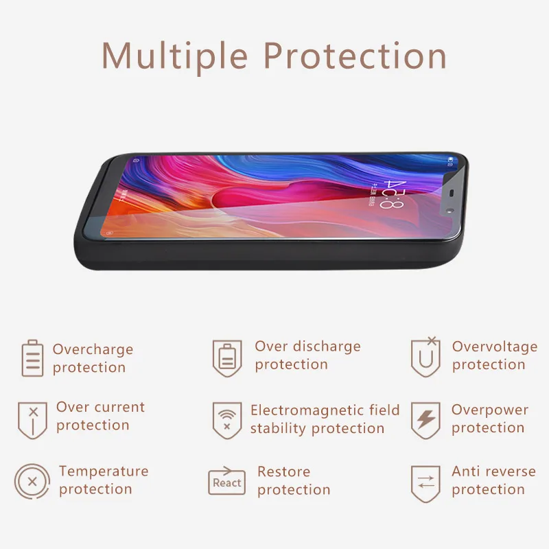 Чехол для зарядного устройства чехол аккумулятора Xiaomi 8 Mi зарядки внешний