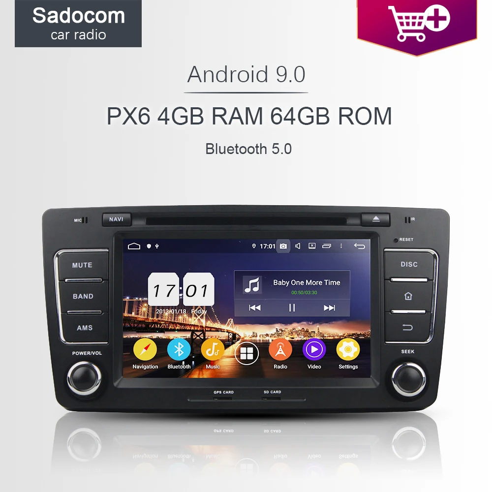 Автомобильный DVD плеер 720P DSP PX6 Android 10 0 4 Гб + 64 ГБ 8 ядер GPS карта RDS Авторадио