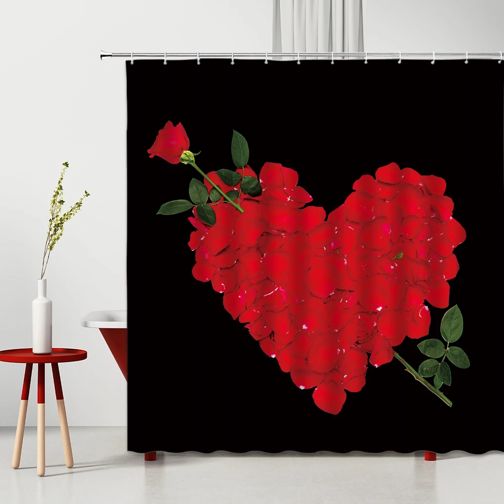 Занавески для ванной и душа в романтическом стиле водонепроницаемая ткань из