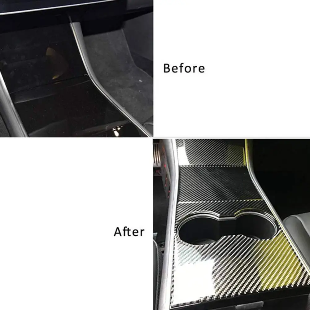 Автомобильная наклейка для внутреннего интерьера 3 шт. настоящий углерод волокно